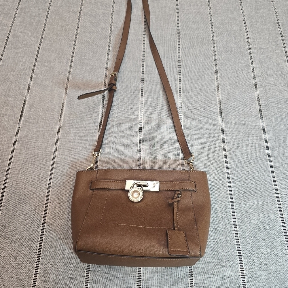 Michael Kors Brown Leather Crossbody Bag - Picture 3 of 12